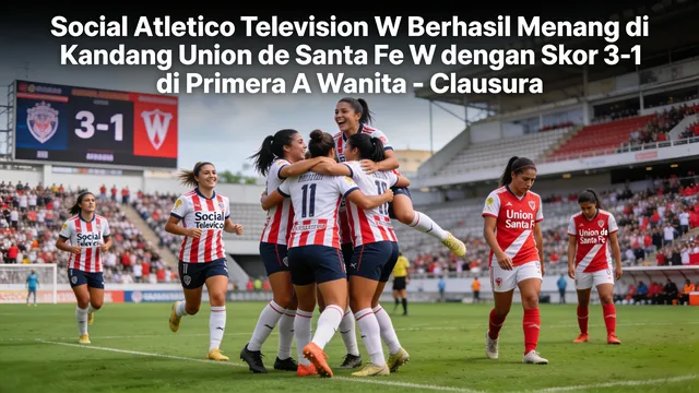 Gambar untuk Social Atletico Television W Berhasil Menang di Kandang Union de Santa Fe W dengan Skor 3-1 di Primera A Wanita - Clausura